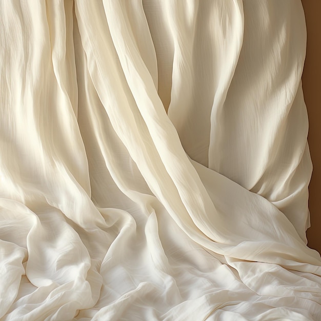 a close up of a white textured fabric background