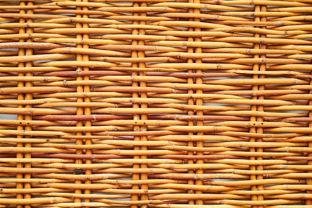 Close-up of Wicker fence texture