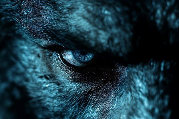 Close Up of a Wolf39s Eye Illustration