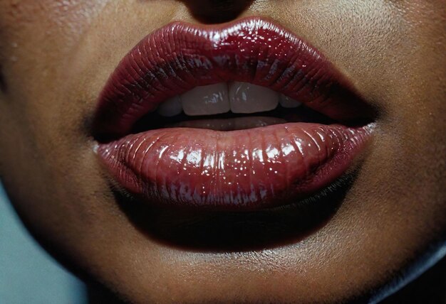 close up of a woman lips