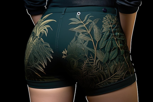 a close up of a woman's shorts