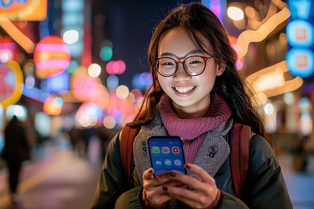 Close up woman using smart phone