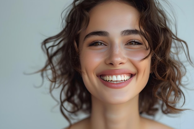 A close up of a woman with a smile on her face