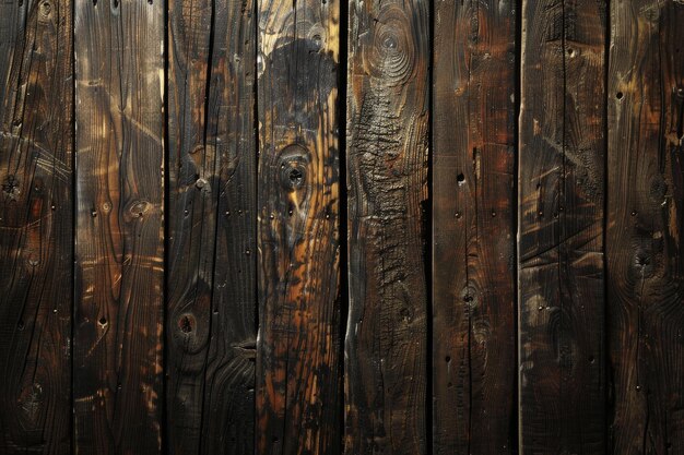 Close Up of a Wooden Fence With Peeling Paint