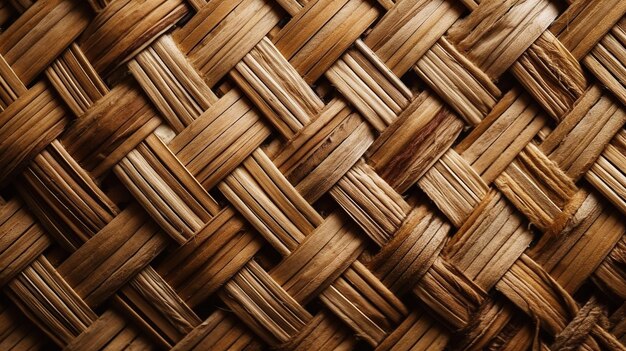 A close up of a woven basket with a brown woven pattern.