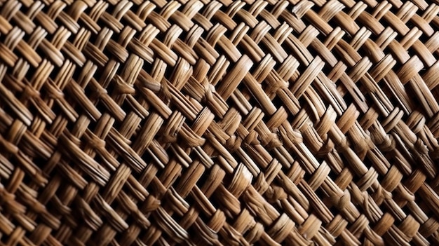 A close up of a woven basket with a woven pattern.