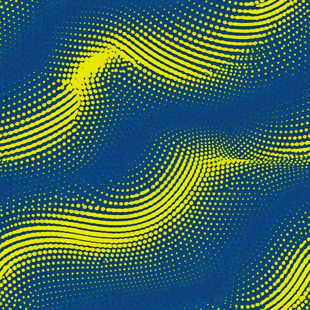 a close up of a yellow and blue background with a wave generative ai