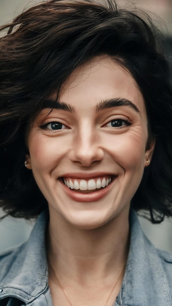 Close up of young woman smiling