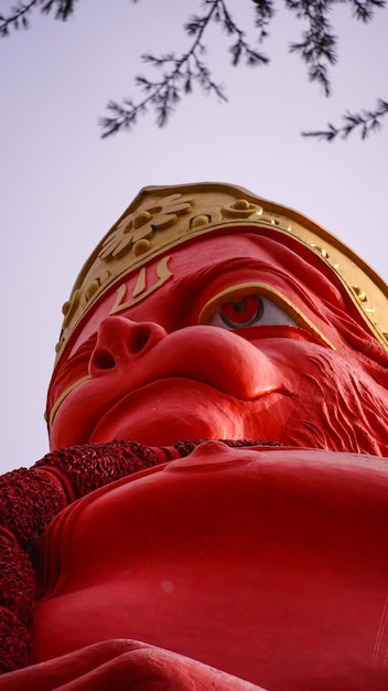 Close view of hanuman statue Sri hanuman statue tallest hanuman statue Jakhu Temple Shri Hanuman Mandir Jakhoo Jakhu Temple is ancient temple in Shimla himachal