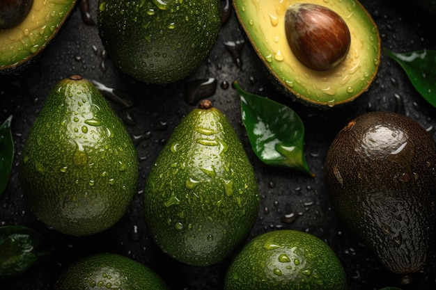 Closed up image of avocado Generative AI