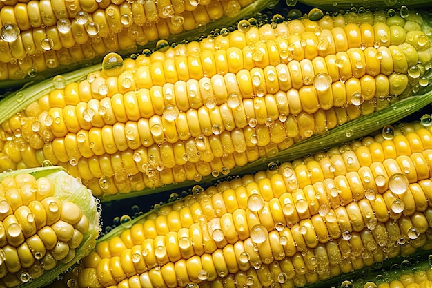 Closed up image of corn Generative AI