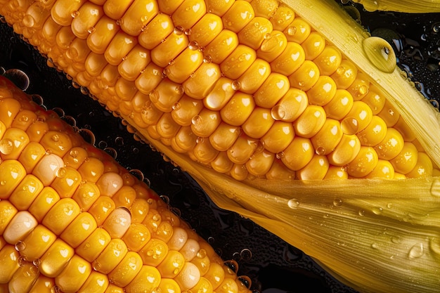 Closed up image of corn Generative AI