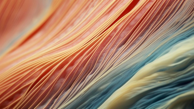 Closeup 3d picture of muscles under microscope