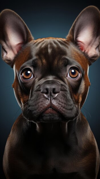 Photo closeup of an adorable french bulldog puppy on isolated background