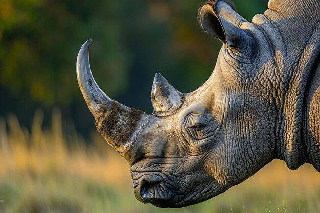 Closeup of an african rhino high quality high resolution