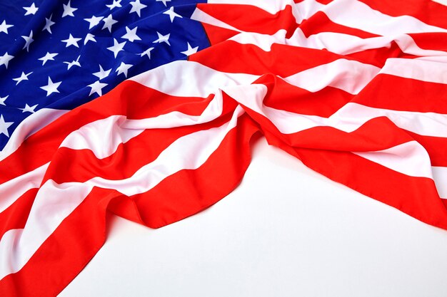 Closeup of American flag