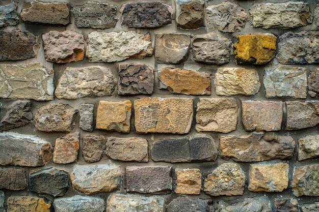 CloseUp of Ancient Stone Wall from an 18th Century Structure