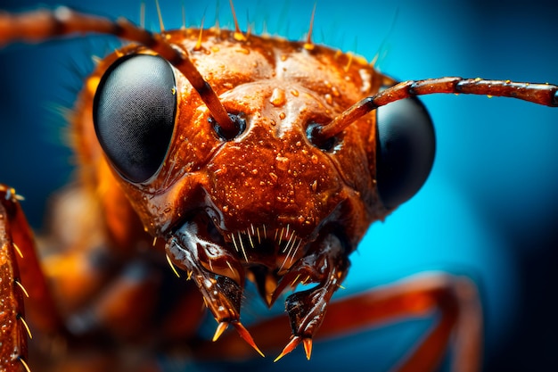 Closeup of an ant's snout AI generated