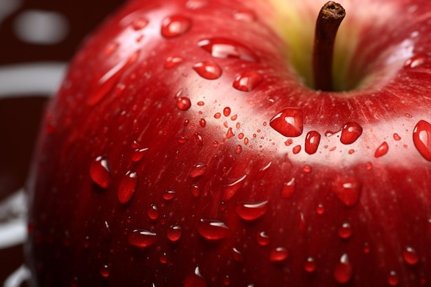 Photo closeup of an apples smooth glossy skin natural snack fresh fruit apple image photography