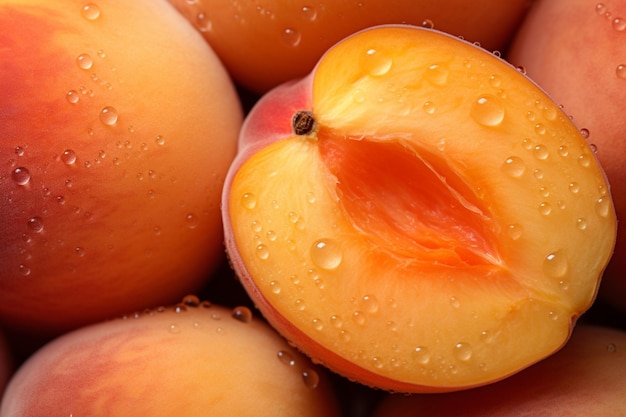 Closeup of apricot showing bright orange natural snack fresh fruit Apricot image photography