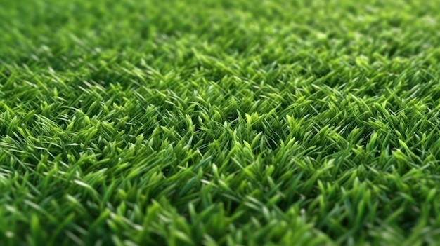 closeup of artificial green grass