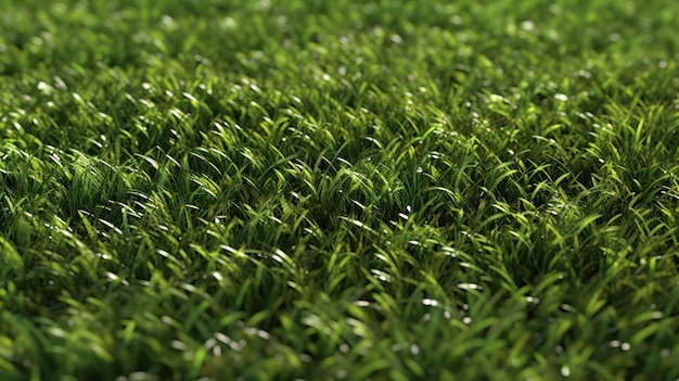 closeup of artificial green grass