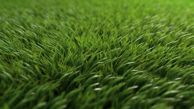 closeup of artificial green grass