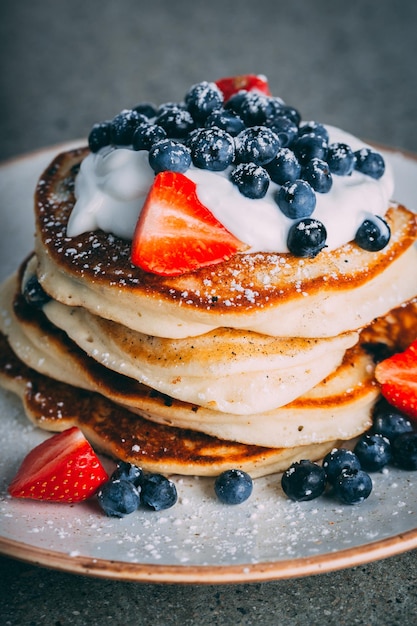 closeup background plate gourmet vertical pancake