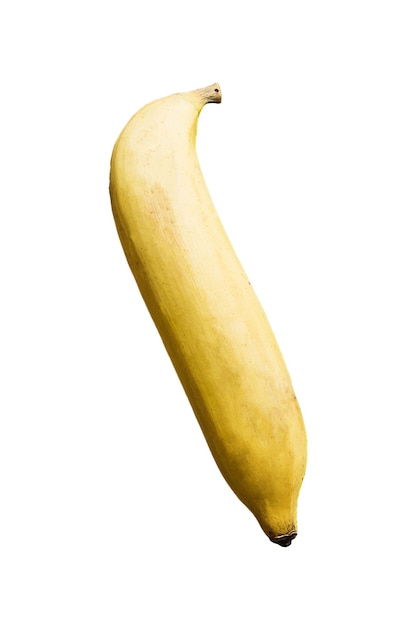 Closeup banana on black wood background Clipping path