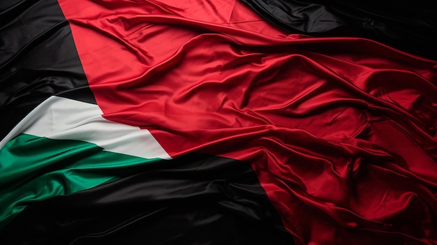 closeup of a beautiful black and white flag of jordan