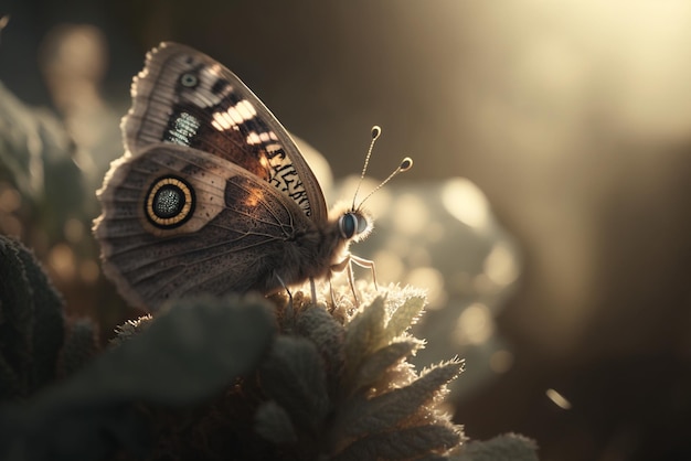 Closeup of Beautiful Butterfly on Flower for Nature Outdoors Wildlife Insects Butterflies