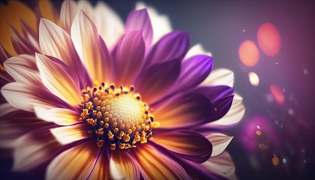 Closeup of a Beautiful Colorful Flower