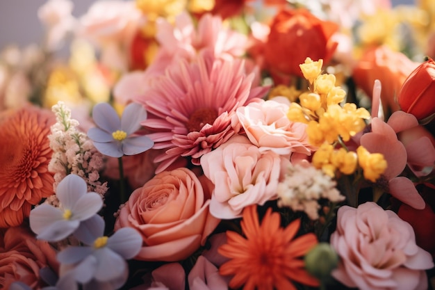 Closeup Beautiful flowers background Floral background