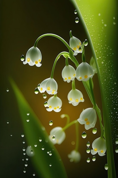 Closeup of Beautiful Sundrop Flower in Rain Blurred Background Spring Theme