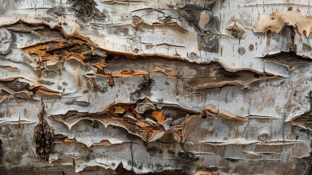 Closeup of Birch Tree Bark Texture