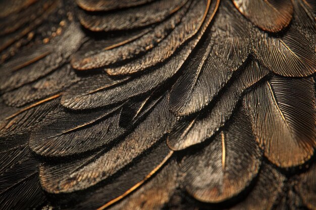 Photo closeup of bird feathers