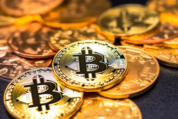 Closeup of a Bitcoin with a Unique Backdrop