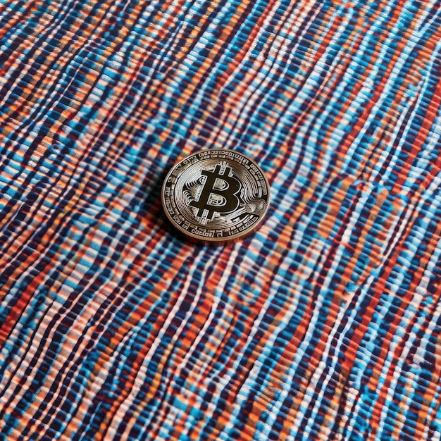 Closeup of a Bitcoin with a Unique Backdrop