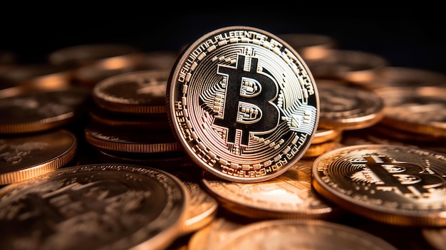 Closeup of a Bitcoin with a Unique Backdrop