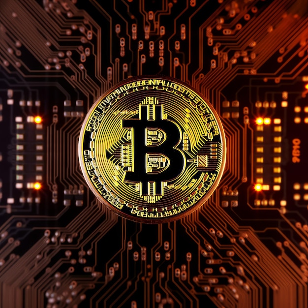 Closeup of a Bitcoin with a Unique Backdrop