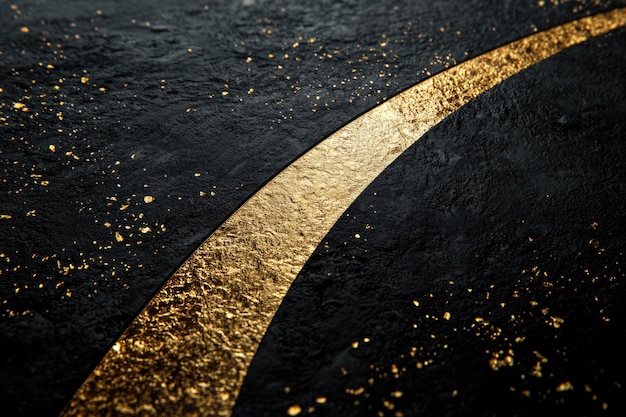 Photo closeup of black surface with gold paint