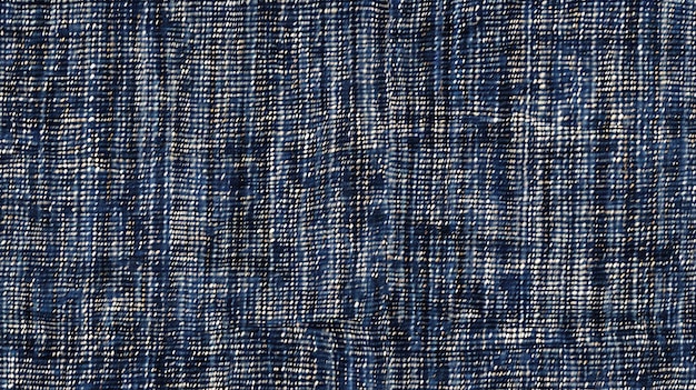 Photo a closeup of a blue textured fabric with a subtle white pattern