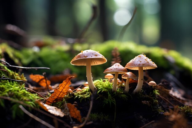 CloseUp Blur Photo Photo Of Mushrooms