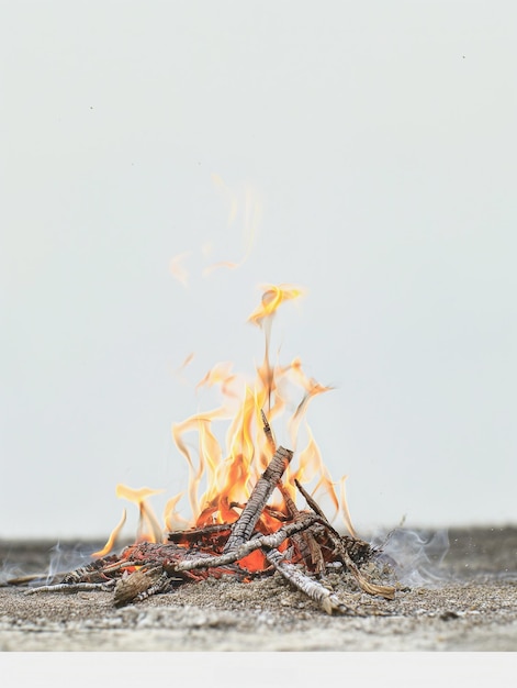 Closeup of a bonfire