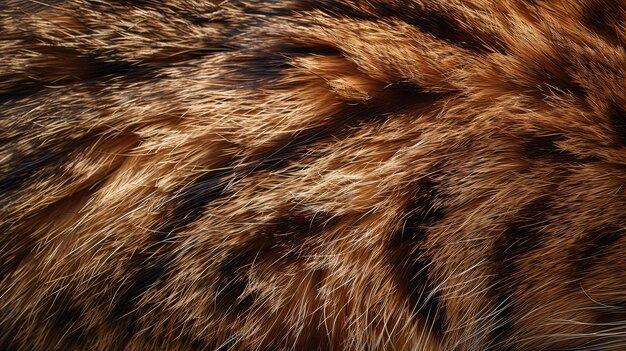 Closeup of Brown and Black Fur with a Slight Sheen