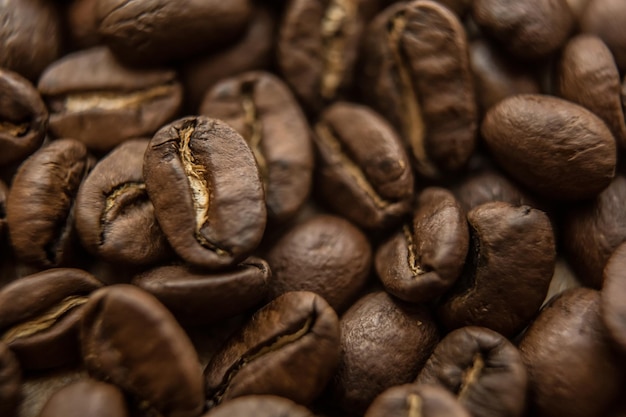 Closeup of brown coffee background