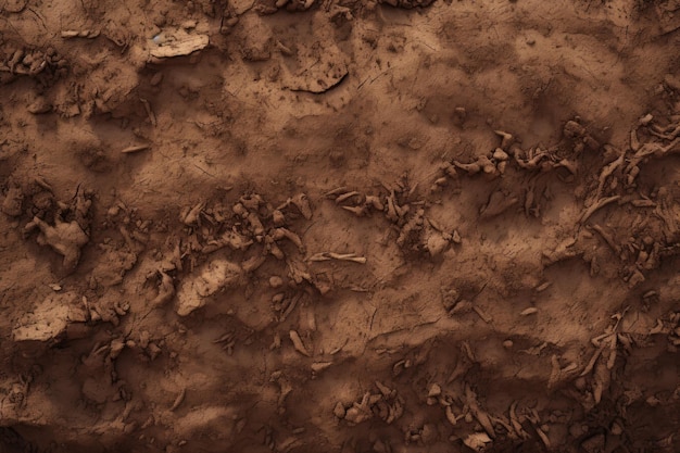 CloseUp of Brown Dirt Surface