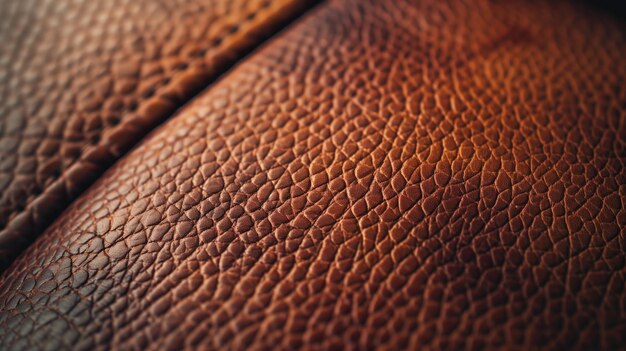 Closeup of brown leather texture