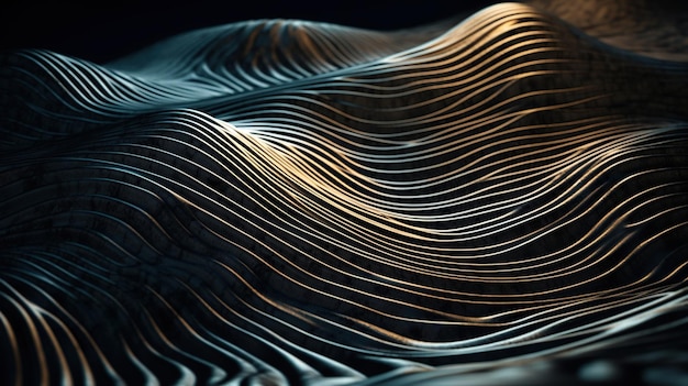 Closeup of Brown Waves Like Cloth Textured and Organic Design