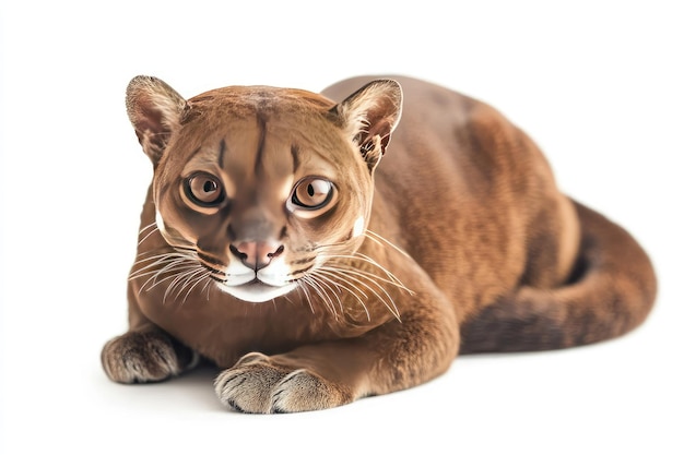 A CloseUp of a Brown and White Fishing Cat